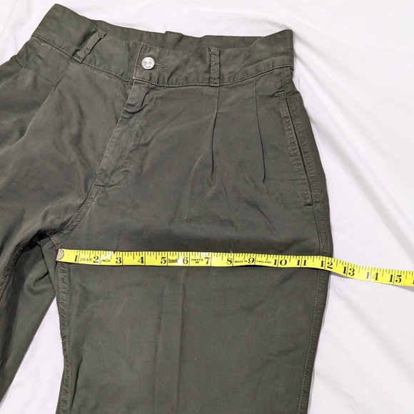 Edwin Isla Juniper olive green pleated wide leg barrel pants size 26 (size 2/4) - Picture 8 of 13